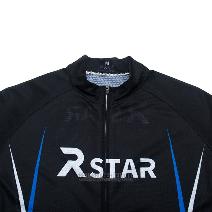 2021 Fahrradbekleidung R Star Shwarz Blau Trikot Kurzarm und Tragerhose